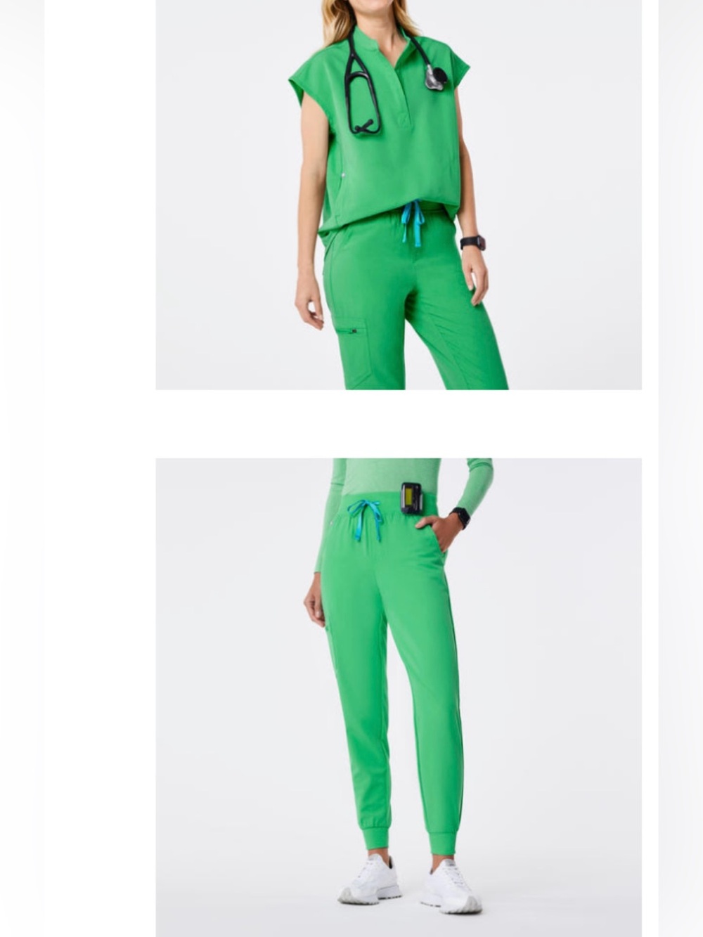 figs emerald scrub set